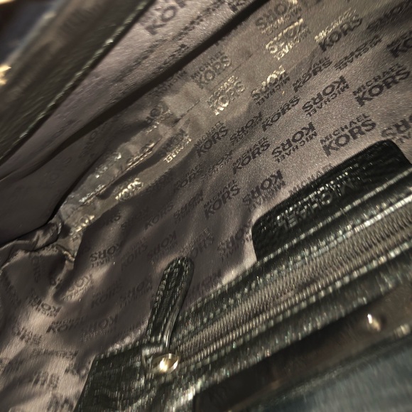 MICHAEL KORS LEATHER CLUTCH NWOT Grey Leather - Picture 7 of 8